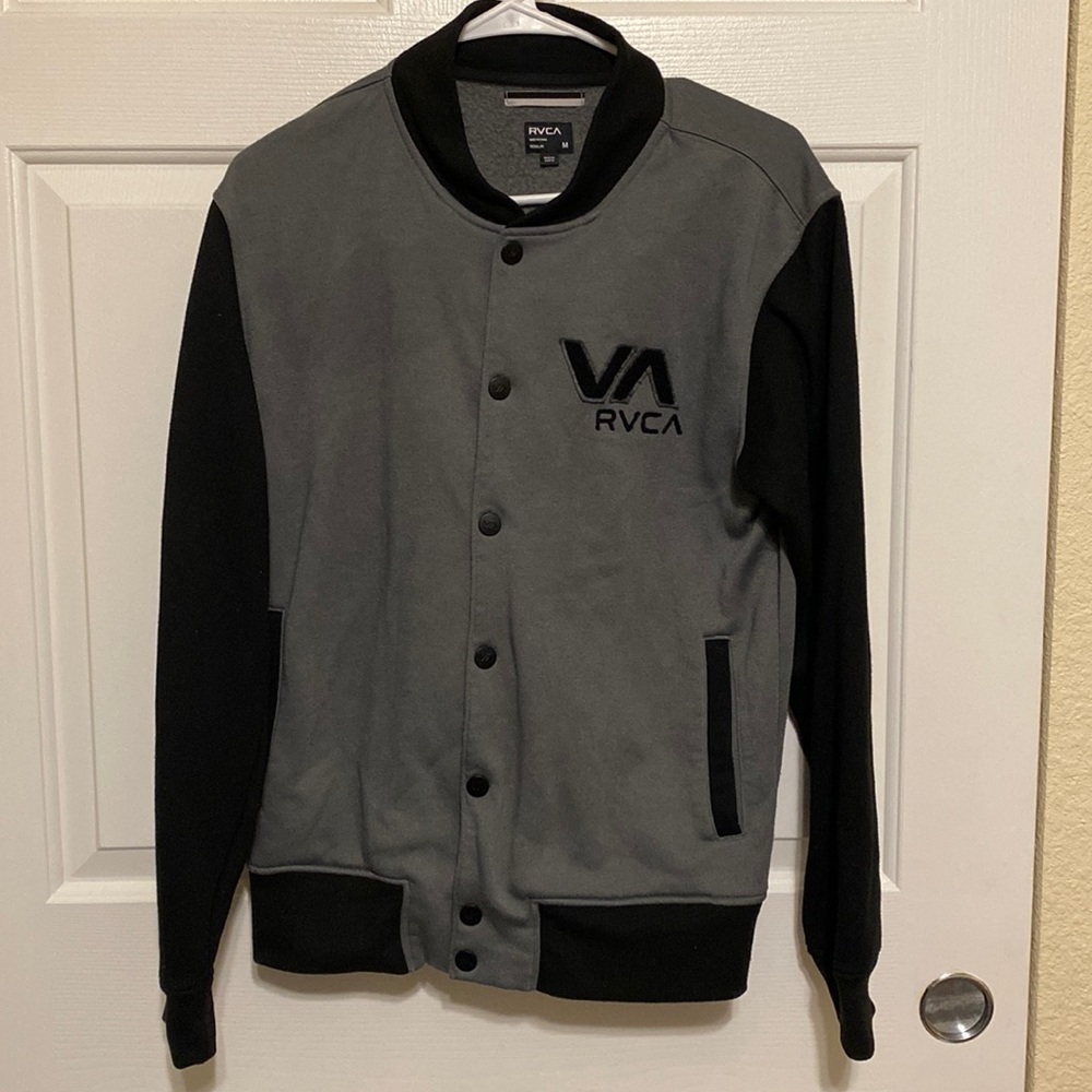 Rvca Snap Button Varsity Style Jacket Size Medium Men’s
